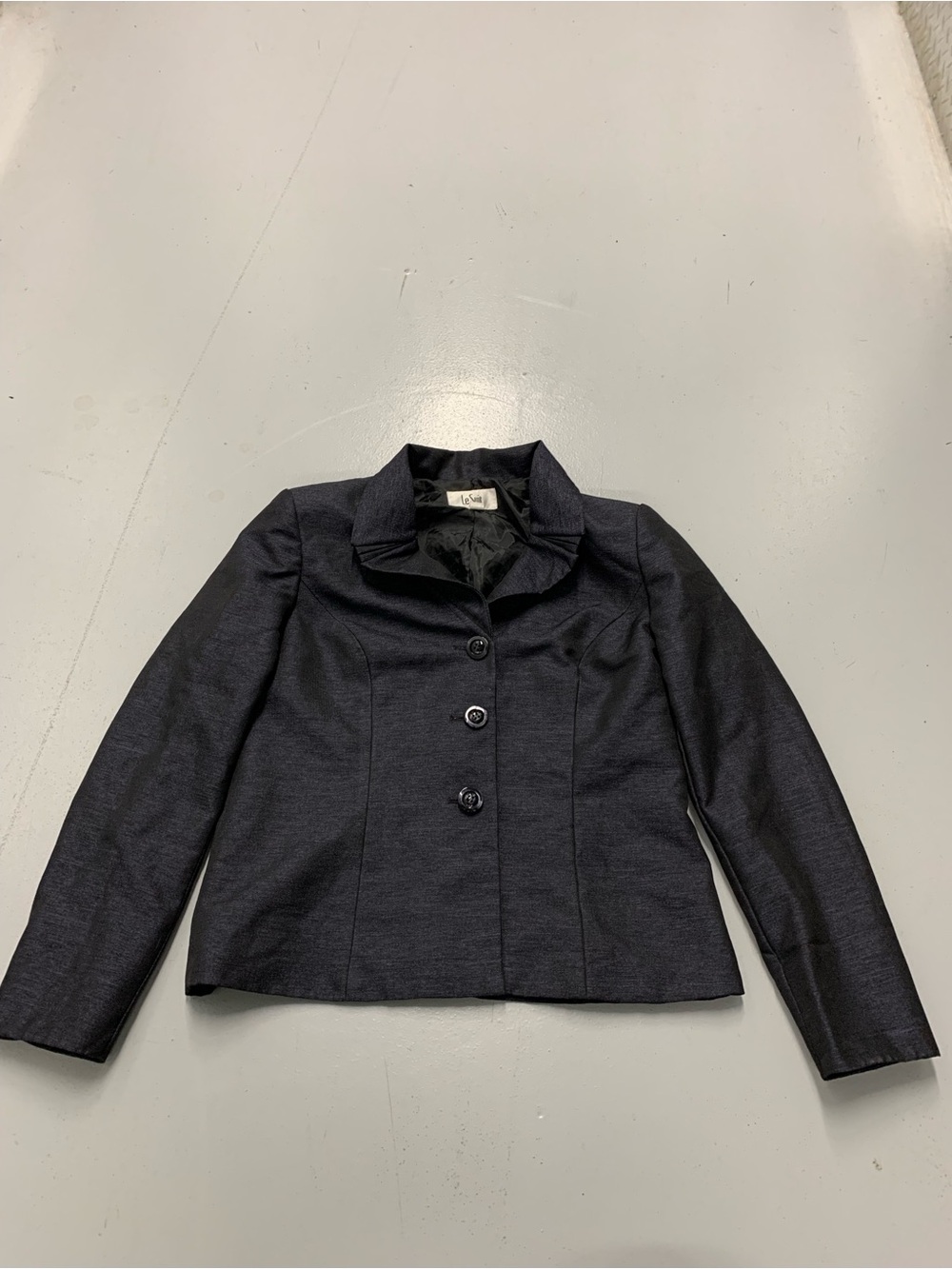 Le Suit Women's Dark Navy Three-Button Blazer